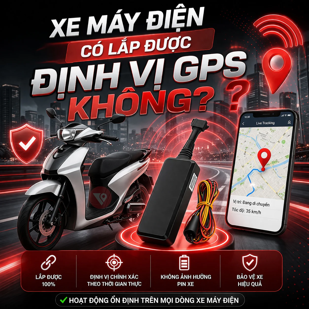 Xe Máy Điện Có Lắp Được Định Vị GPS Không? Câu Trả Lời Chi Tiết