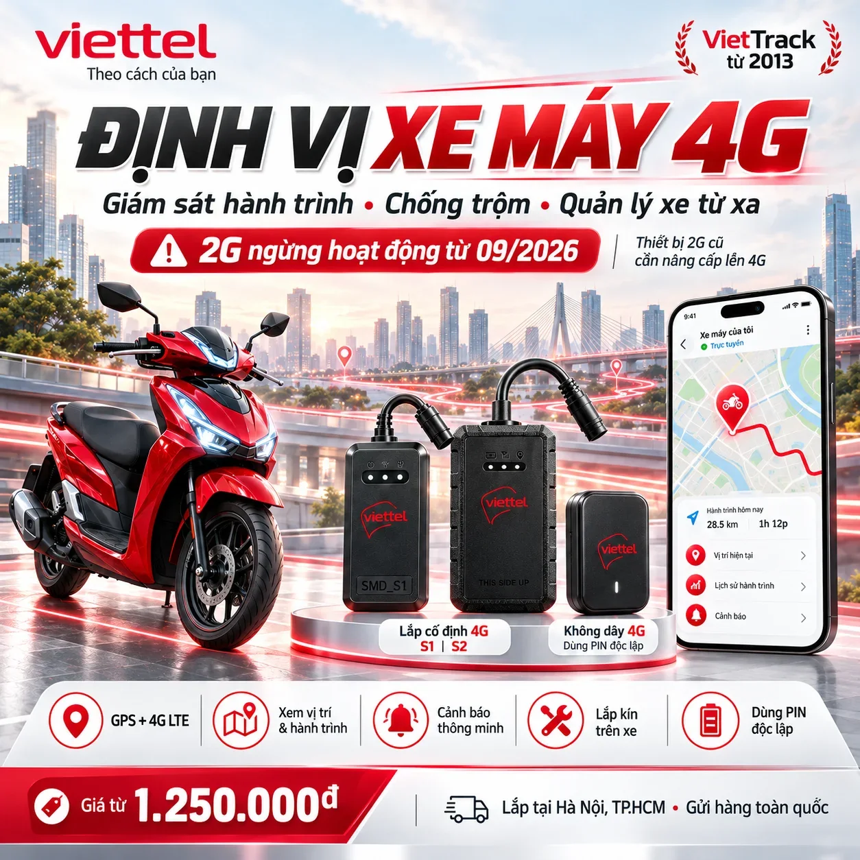 VietTrack - Đối tác bán hàng Smart Motor Viettel từ 2013