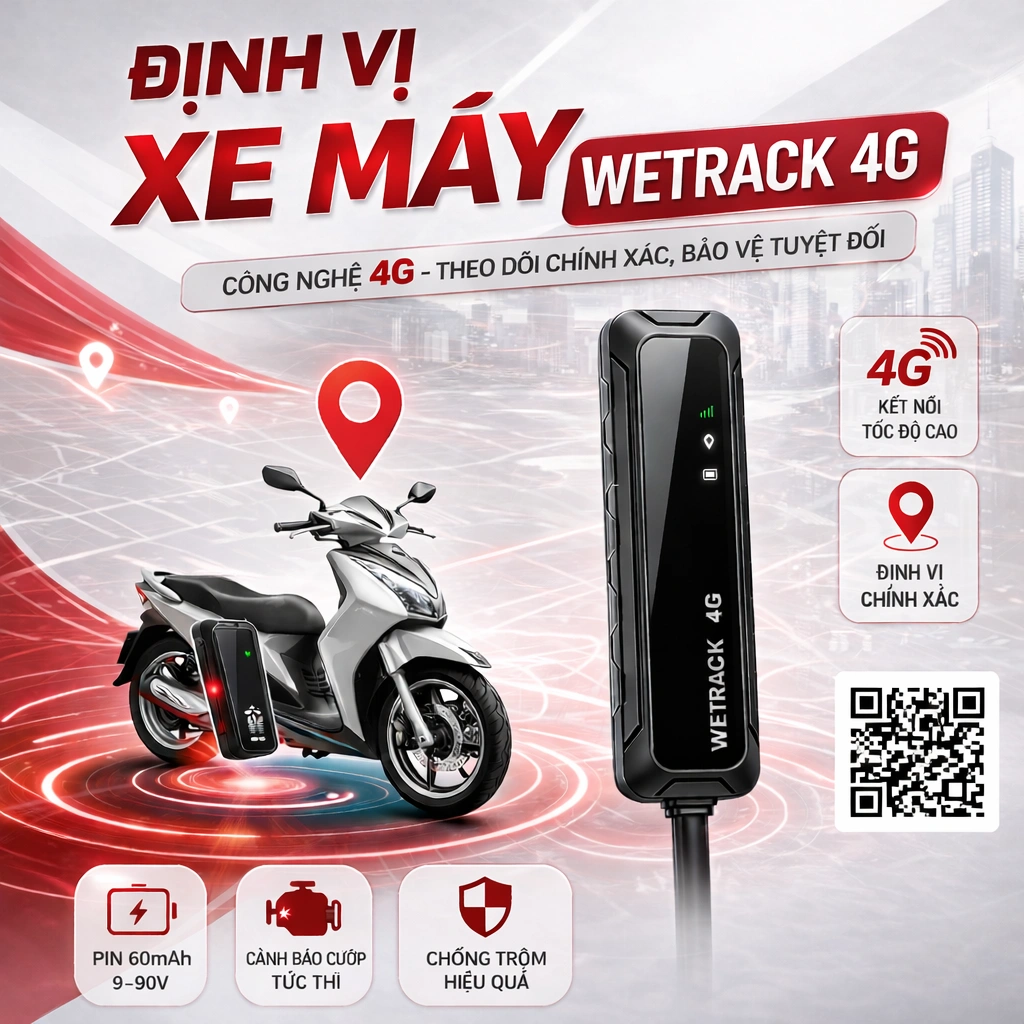 Định vị xe máy WeTrackLite 4G