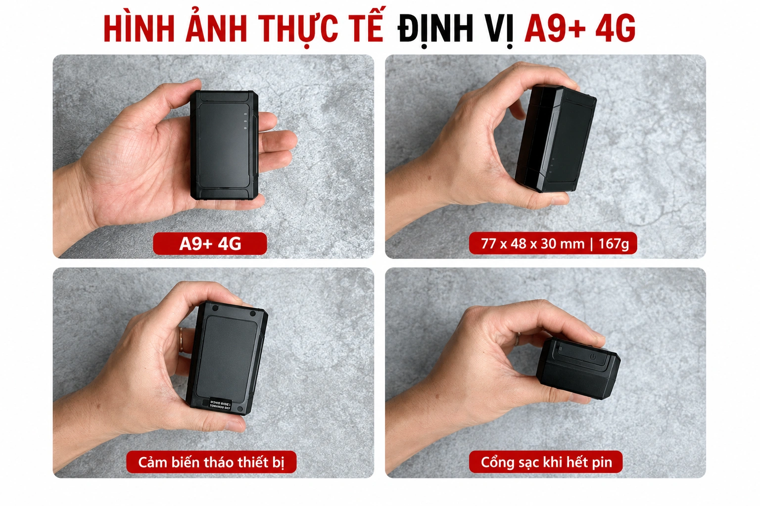 Hình ảnh thực tế A9+ 4G kích thước nhỏ gọn trên tay