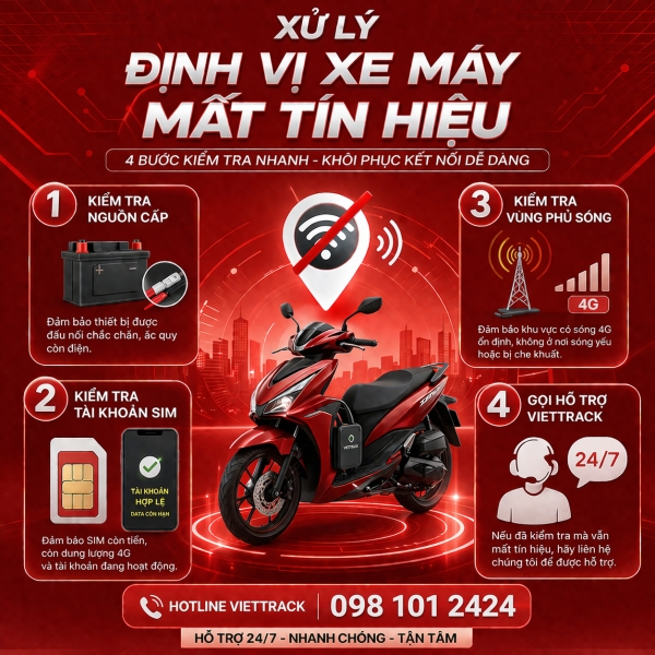 Định Vị Xe Máy Bị Mất Tín Hiệu – 7 Nguyên Nhân &amp; Cách Khắc Phục Nhanh